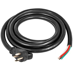 15 ft 50A RV Camp Power Cord Generator Cord 6/3+8/1 AWG NEMA 14-50P to Bare Wire