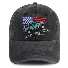 2pcs Vintage Washed Baseball Cap With Off-Road Embroidery