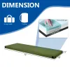 Green sleeping mat for camping 75"D x 30"W x 2.5"H