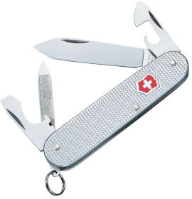 2025 VICTORINOX 53042 Cadet Silver Alox, Ribbed 84mm