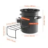 Camping Rocket Stove, Wood Burning Portable Rocket Stove with Double Doors & Carrying Bag