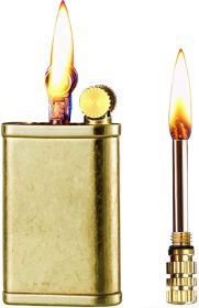 Matchstick Lighter with 2 in 1, Permanent Match Antique Kerosene Lighter