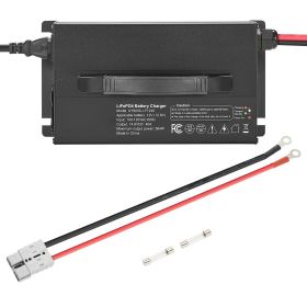 12V 40A Lithium Battery Charger, 14.6V, AC-DC LiFePO4 Smart Charger, with Anderson Connector, LED Indicator, 0V Activation