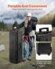 Weatherproof Hard Case, Heavy Duty Protective Dry Box Case with Pre-Cut Foam & Retractable Pull Handles
