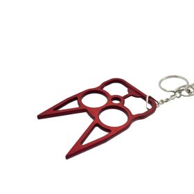 Cat Self-Defense Metal Knuckle Keychain (Option: Black)