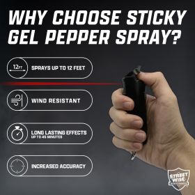 Streetwise Sticky Gel Pepper Spray (Option: 4oz)