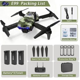 X9 camouflage/ dual-camera/ triple-sensor/Children's toy remote-controlled drone (style: Three batteries)
