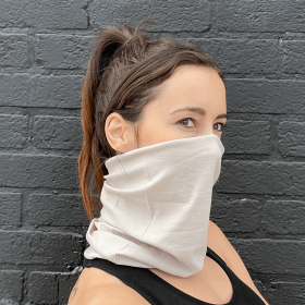 JupiterGear Hemless Neck Gaiter Face Mask for Fishing & Outdoor Activities (Color: Grey)