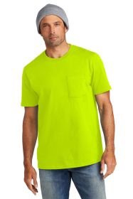 Volunteer Knitwear All-American Pocket Tee VL100P (Color: Safety Green, size: XL)