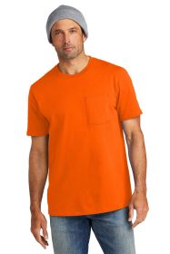 Volunteer Knitwear All-American Pocket Tee VL100P (Color: Safety Orange, size: 4XL)