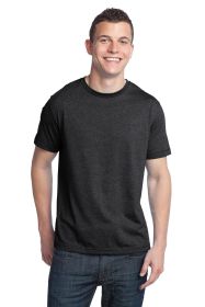 District Young Mens Tri-Blend Crewneck Tee DT142 (Color: Charcoal Heather, size: S)