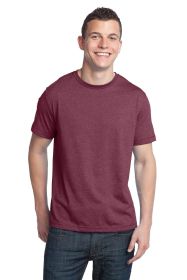 District Young Mens Tri-Blend Crewneck Tee DT142 (Color: Maroon Heather, size: 2XL)