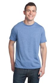 District Young Mens Tri-Blend Crewneck Tee DT142 (Color: Maritime Heather, size: S)