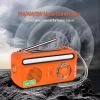Emergency Radio Hand Crank Solar; Portable Weather Radio With AM/FM/WB/NOAA; Bright Flashlight; SOS Alarm; Reading Lamp; 2000mAh Cell Phone Charg