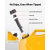 Metal Fuel Container, 5.3 Gallon, Fuel Jerry Can with Spout and Comfort Handle, 6 L/min Max Flow Rate