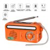 Emergency Radio Hand Crank Solar; Portable Weather Radio With AM/FM/WB/NOAA; Bright Flashlight; SOS Alarm; Reading Lamp; 2000mAh Cell Phone Charg
