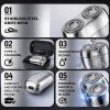 Electric Travel Razor Mini for Bald Men Dual Head Shaver Cordless Rechargeable Women Portable Pocket Close Razors Small Micro Foil Shavers Gifts