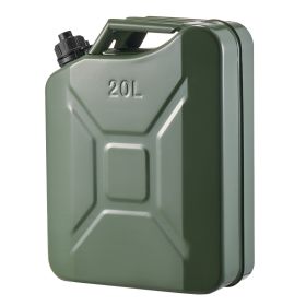Metal Fuel Container, 5.3 Gallon, Fuel Jerry Can with Spout and Comfort Handle, 6 L/min Max Flow Rate (Color: Green, Number of Sets: 1 Pack)