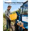 Metal Fuel Container, 5.3 Gallon, Fuel Jerry Can with Spout and Comfort Handle, 6 L/min Max Flow Rate