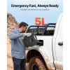 Fuel Container, 1.3 Gallon, Gas Can with Spout and Lockable Bracket, 15 L/min Max Flow Rate, Secure & Leak-proof
