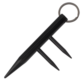 Self Defense Key Chain Two Prong Kubotan (Option: Black)