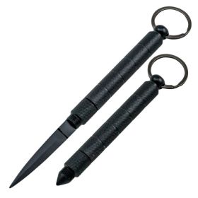 Kubotan Keychain Hidden Knife (Option: Black)