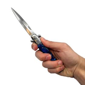 9â€ Automatic Out-The-Side Knife (Option: Black Marble)